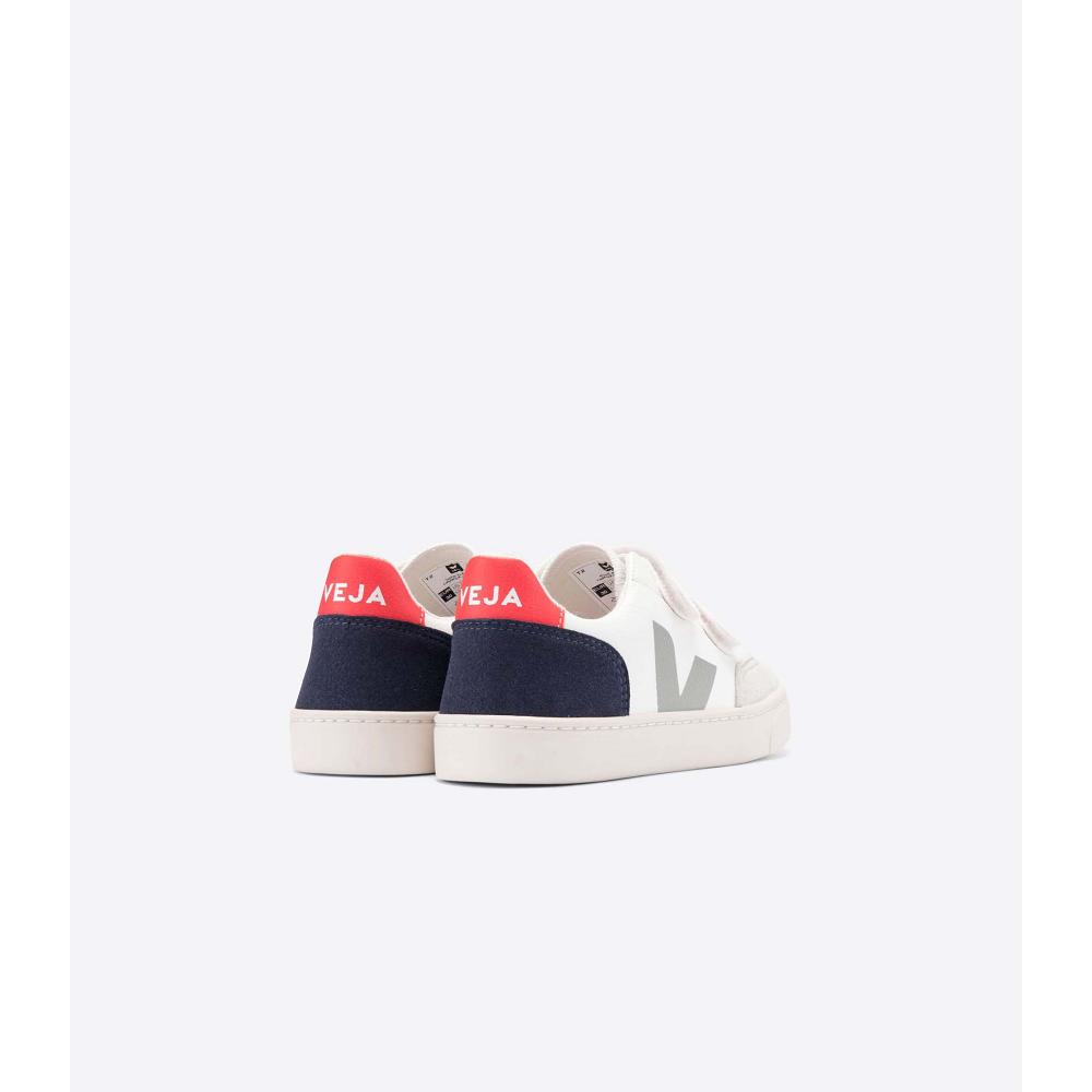 Veja V-12 CHROMEFREE Joggesko Barn White/Black | NO 886AHK